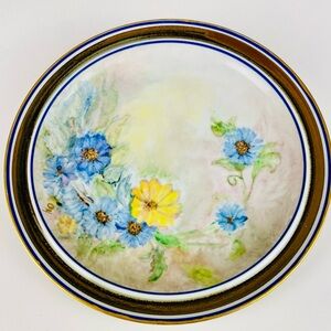 Vintage Salem Stoneware Georgetown Floral Dinner Plate 10.5”w